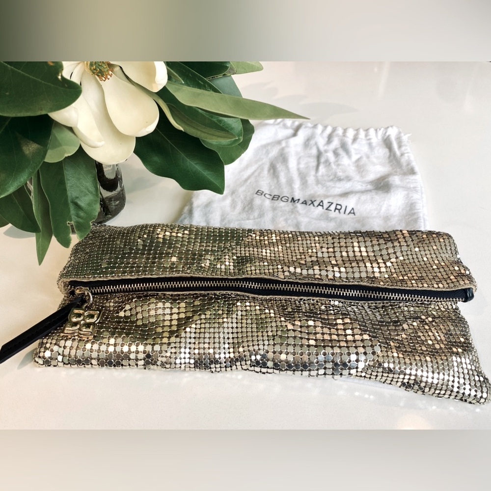BCBGMaxAzria - Gold Metal Mesh Clutch